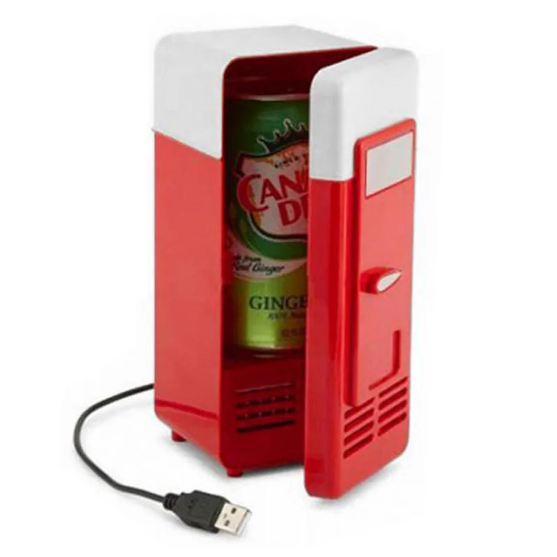 Настольный мини-холодильник с морозильной камерой, USB нагреватель, холодильник, USB Холодильник, автомобильный охладитель, гаджет, банки для напитков, охладитель и подогреватель - Цвет: Mini fridge