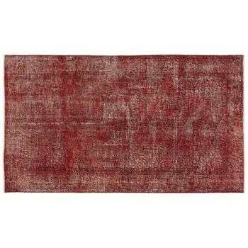 

Handmade Red Vintage Overdyed Turkish Area Rug 140x243 Cm-4'7''X7'12''