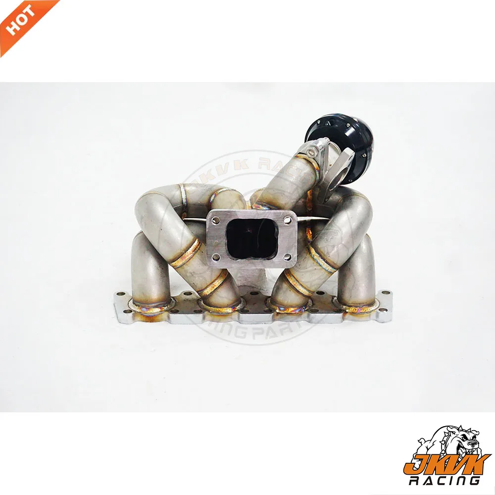 JKVK RACEING T3 3mm Steam Pipe Turbo Manifold + 38mm Wastegate For A4 1
