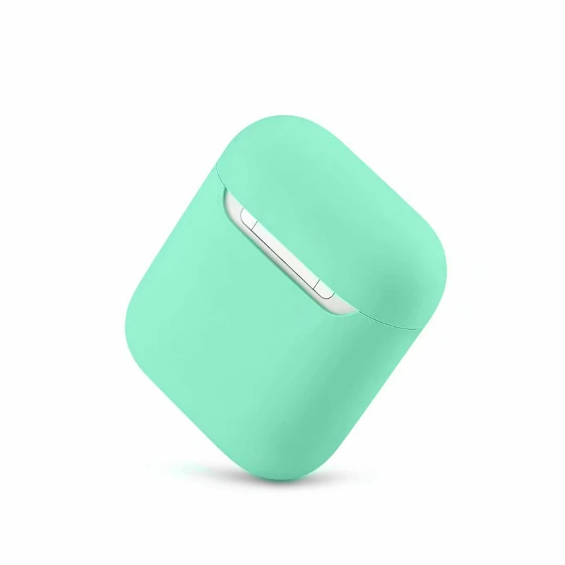 Ультратонкий ноутбук Цвет Мягкая силиконовая гарнитура чехол для AirPods 1/2 зарядка наушников с откидной крышкой - Цвет: 7