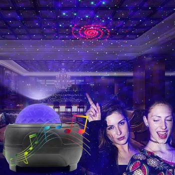 

Bluetooth Music Ceiling Stage Water Wave With Remote Control Atmosphere Night Light Star Projector LED Lamp Home Decor Romantic