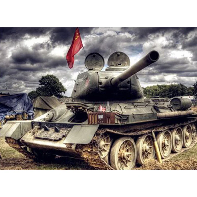 Набор для алмазной живописи Танки квадратные круглые 5D рукоделия вышивка