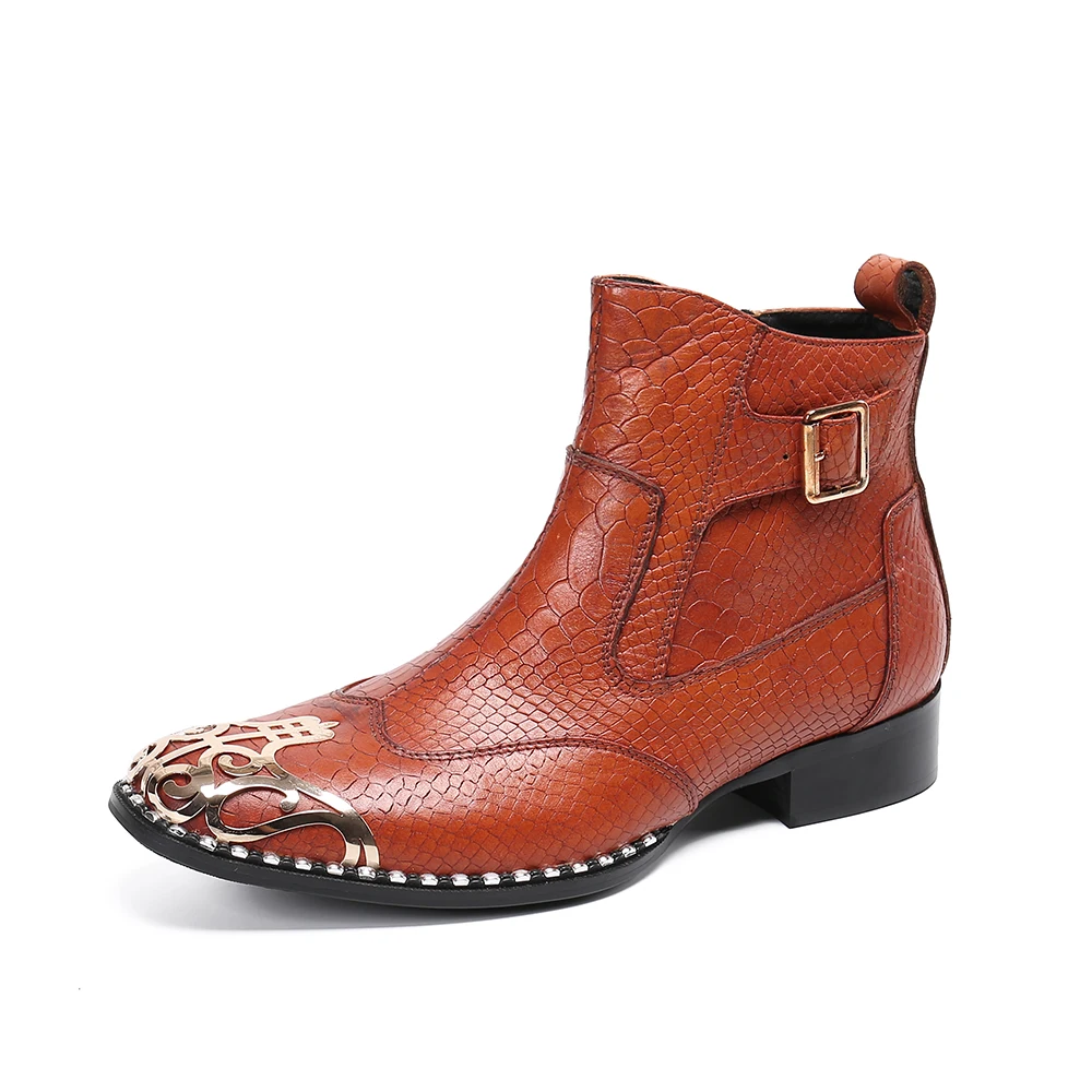 

2020, men's boots, short leather boots, big 38-47 leather shoes, brown motorcycle boots