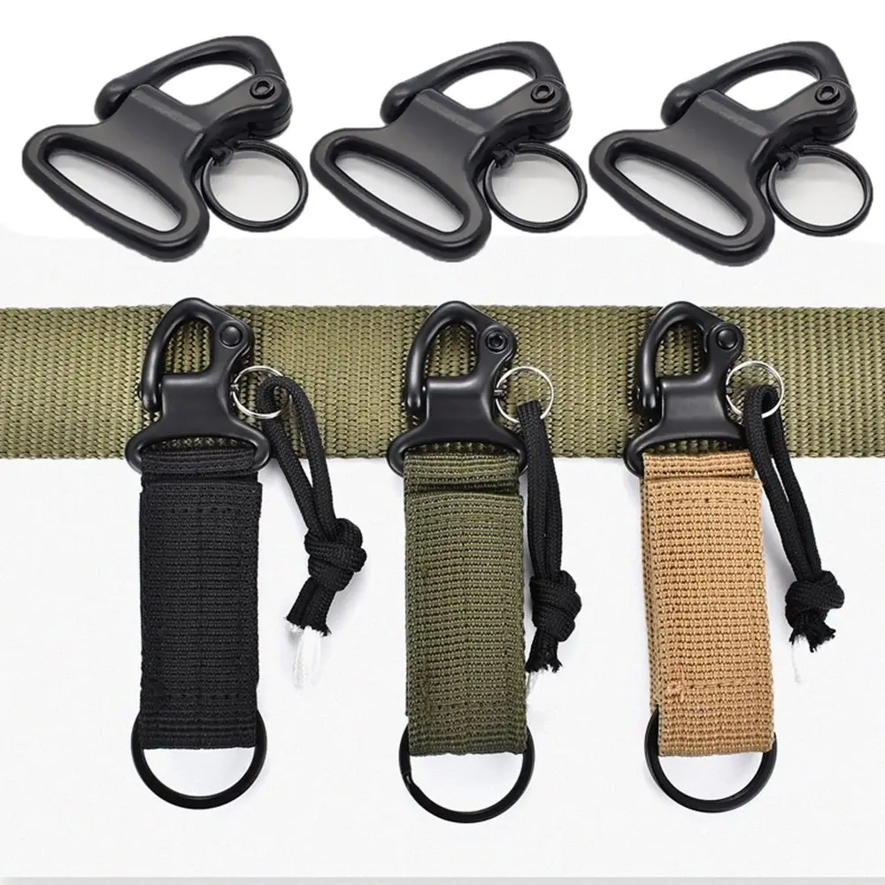 Belt Clip Camping Accessories Water Bottle Hanger Quickdraw Carabiner Tactical Holder Hooks Webbing Backpack Strap