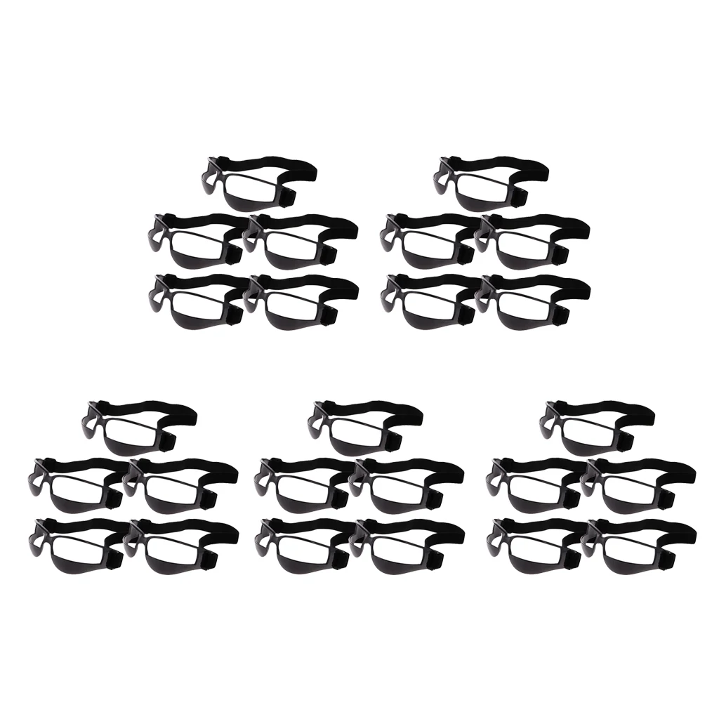 25pcs Sports Basketball Dribble Specs Glasses Training Aid Supplies Black