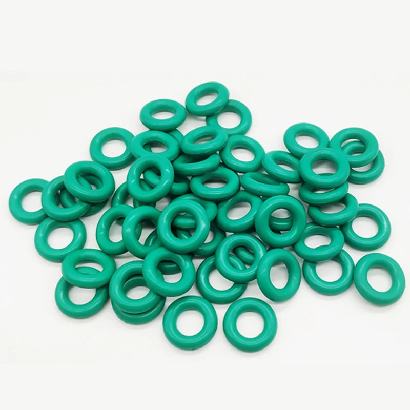 2 Pezzi Guarnizioni O-Ring In FKM Verde CS 2.4mm, OD 140mm Acido Resistente All'olio E Guarnizione Resistente Alcalino Guarnizione Di Sigillatura FKM O- Ring, 140x135.2x2.4mm(2Pcs - Foto 2