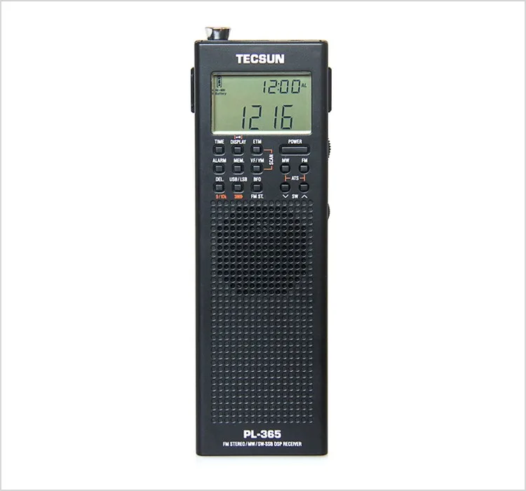 Черный Цвет Оригинальный TECSUN PL 365 Mini портативный DSP ETM ATS FM Stereo MW SW мировая группа