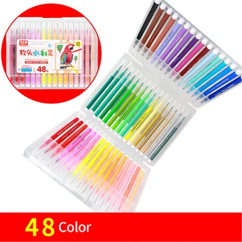 

Calligraphy Watercolor Cartoon Single Head Soft Tip Stationery Art Supplies Fineliner Vent Cap School Brush Marker Pen Kit