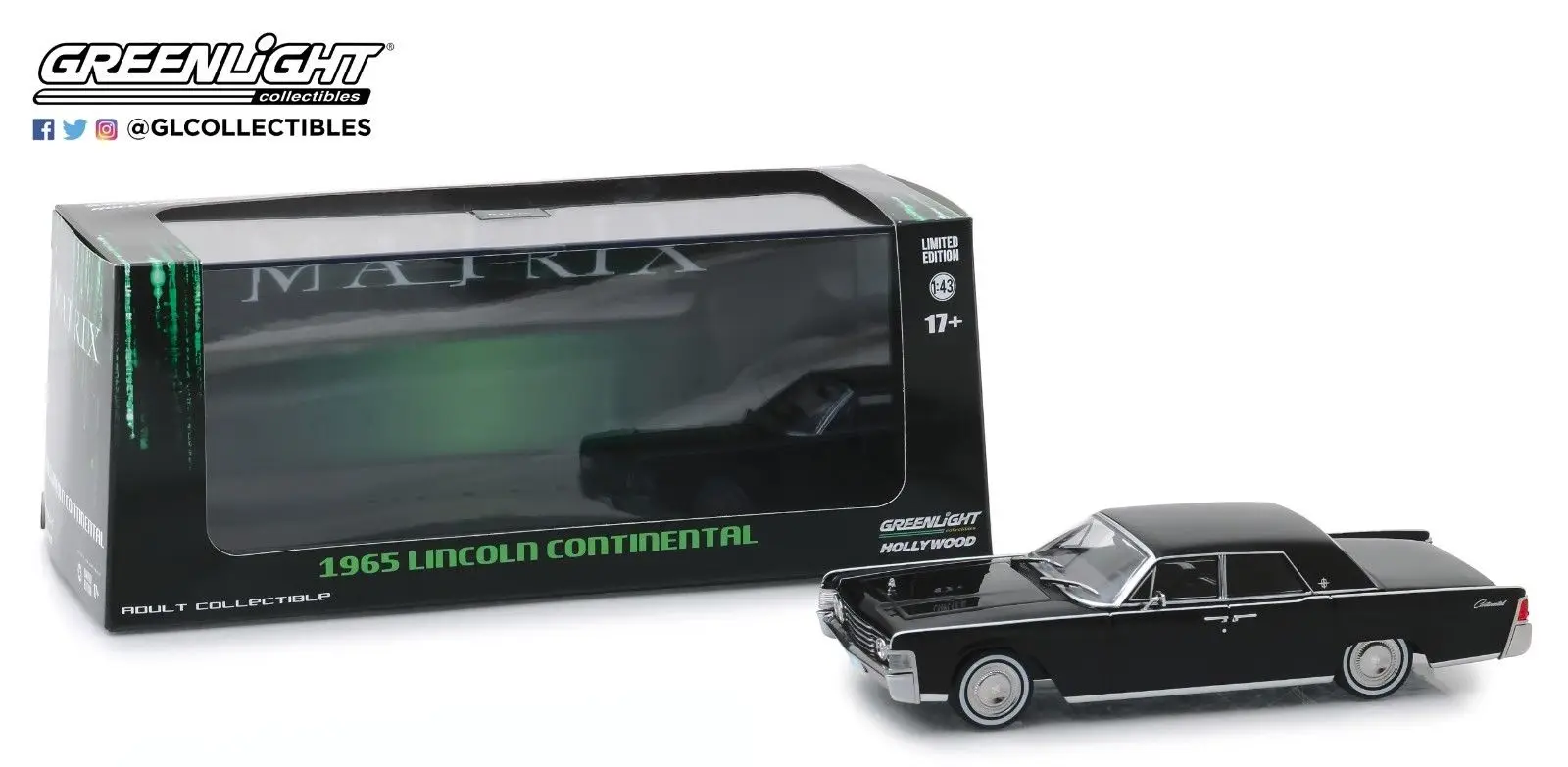GL 1:43 Matrix (1999) 1965 Lin coln Континентальный сплав модель автомобиля литье под давлением