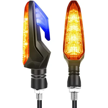 

Motorcycle Turn Signal Red/Sequence Amber LED Indicator Light Daytime Running Lights DRL Switchback Glow for Motorcycle 2PCS