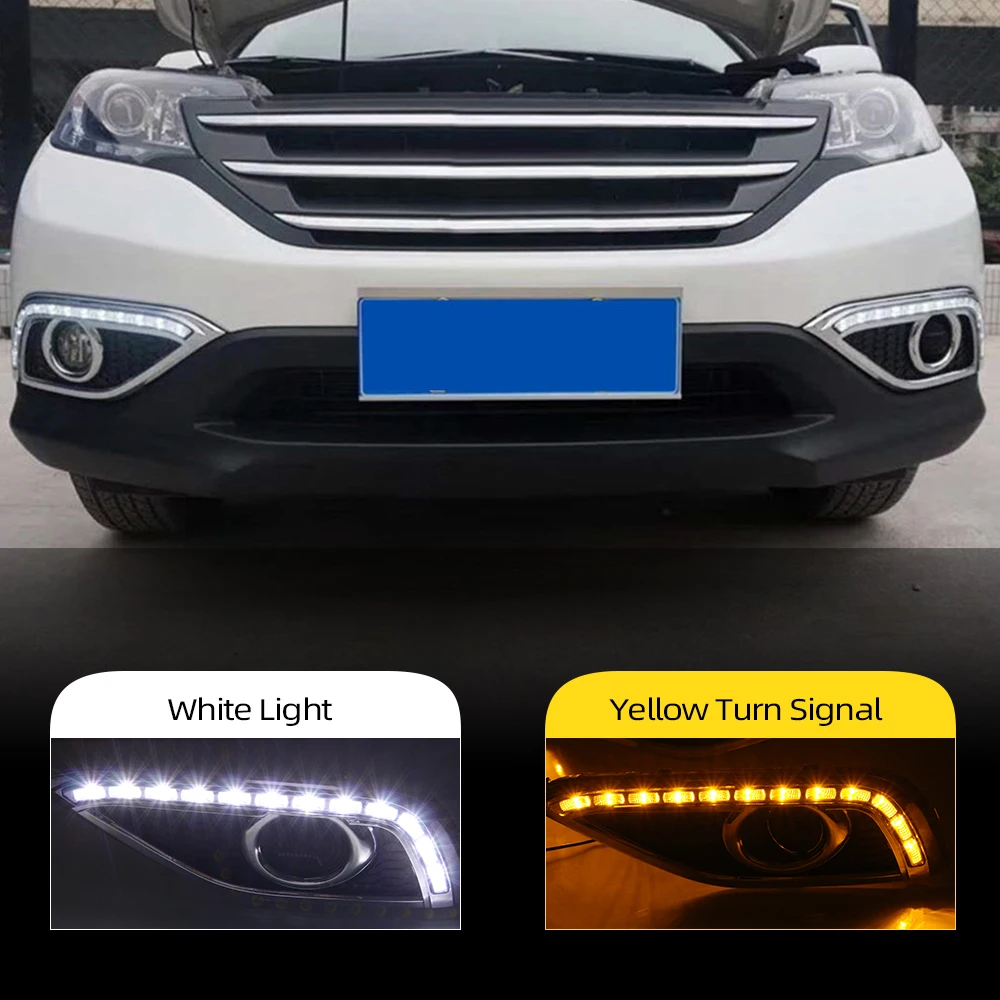 2pcs For Honda Crv Crv 2012 2013 2014 Drl Driving Daytime Running