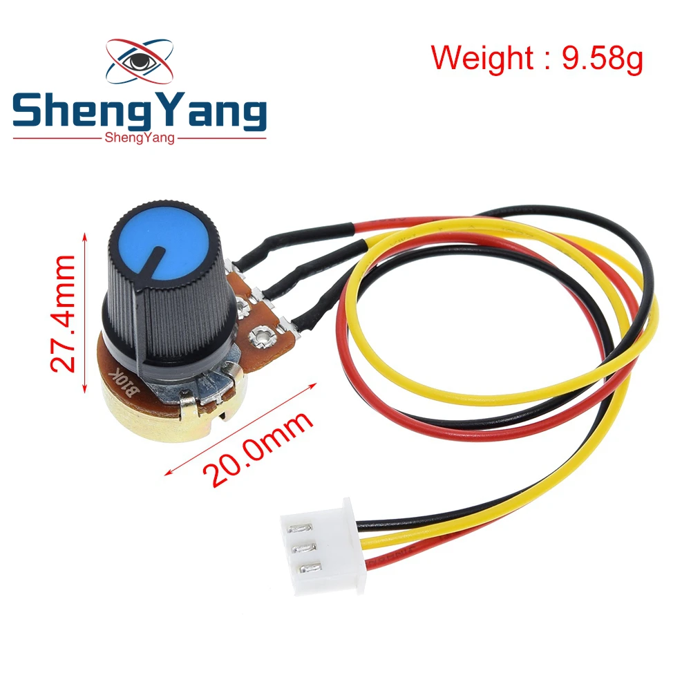Shengyang 1pcs Wh148 Potentiometer B10k B100k Speed Control Knob