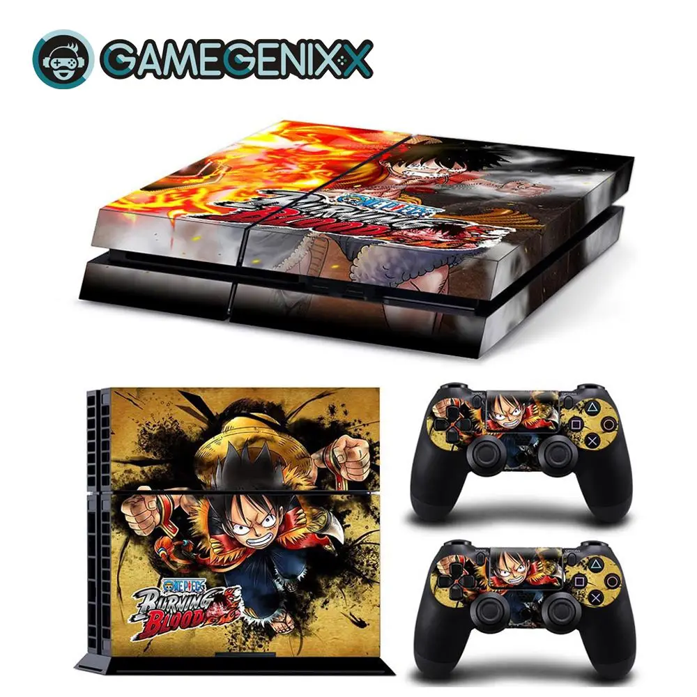 One Piece GAMEGENIXX Кожа Наклейка виниловая обложка для PS4 консоли и 2 контроллеров-одна штука - Цвет: One Piece