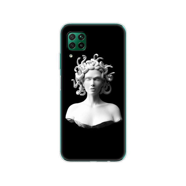 For Huawei P40 Lite 4G 5G Soft TPU Silicon Phone Cover For Huawei P40 Lite E P40Lite Bumper Coque Skin shockproof black