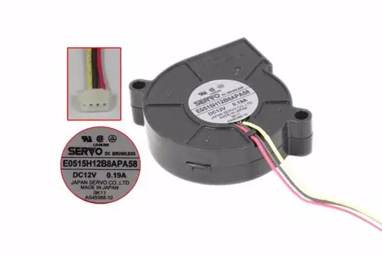 

Японский сервопривод E0515H12B8APA58 DC 12V 0.19A 50x50x15 мм 3-проводной Вентилятор охлаждения сервера