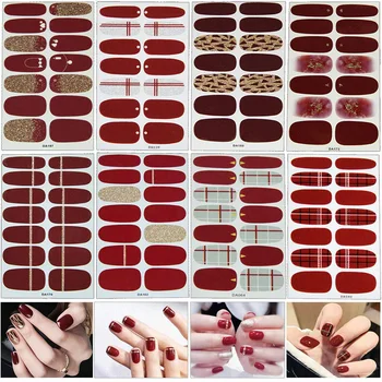 

Full Nail Sticker UV Gel Artificial Nail Resin Paper Decals Manicure Waterproof Adhesive Decor DA039