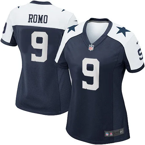 Stitiched, Dallas s Tony Romo для женщин Джерси - Цвет: Бежевый
