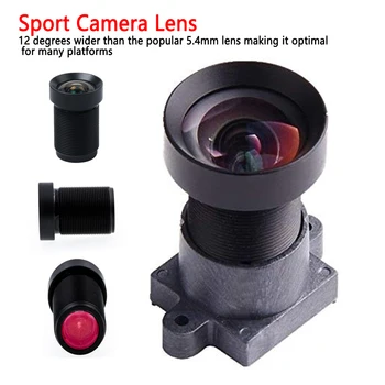 

Sport DV Camera Lens 4K Low distortion Lens 1/2.3 Inch Resolution 4.35mm Non Distortion Lens 10MP F/2.5 HD 72 Degree