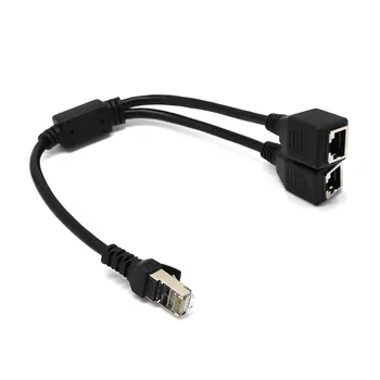 

RJ45 Ethernet Y Splitter Adapter Cable 1 to 2 Port Switch Adapter Cord for CAT 5/CAT 6 LAN Ethernet JHP-Best