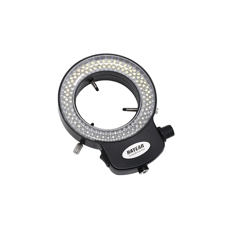 Anillo de luz LED ajustable 144, lámpara iluminadora para la industria, microscopio Trinocular téreo, lente de cámara de vídeo, lupa 110V 220V - AliExprs 1420