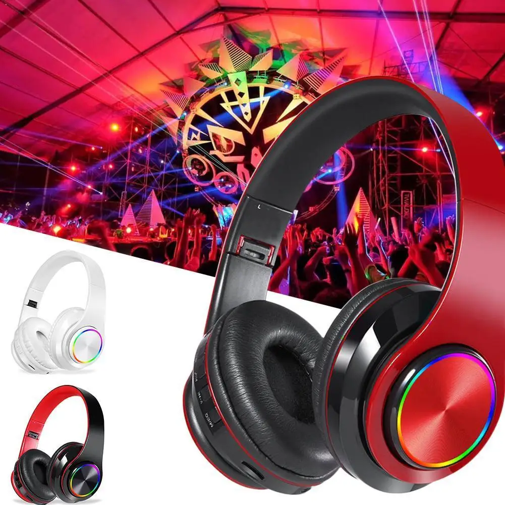 

Wireless Bluetooth Stereo Gaming Headphones With Mic Earphones For Music Audio Foldable Adjustable Headset Headset Mp3 O2O3