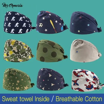 

Clearance Veterinarian Surgical Caps Medical Scrub Caps for Women Men Hospital OR Doctor Nurse Work Hat Dentist Skull Hats new