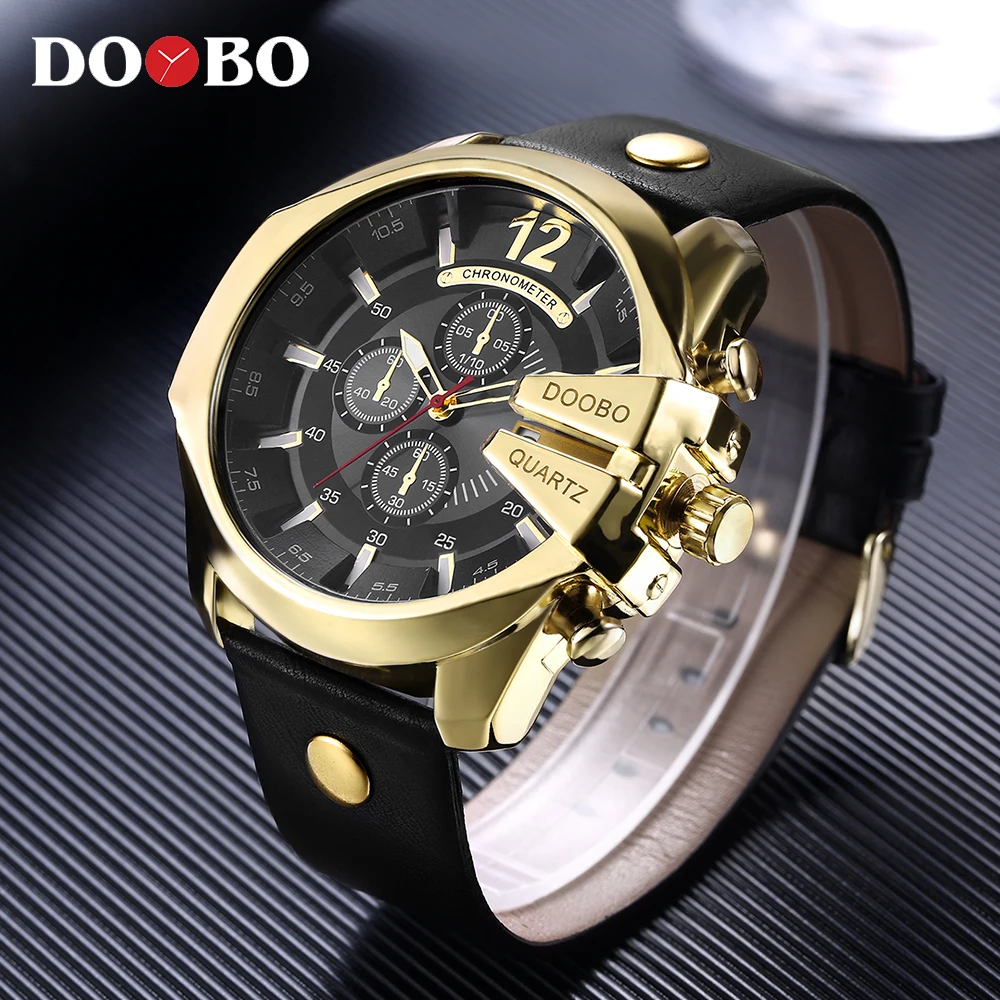 

DOOBO Top Brand Men's Fashion Quartz Watch Men Luxury Designer Watch Man Gold Clock Male Simple Relogio Masculino Date