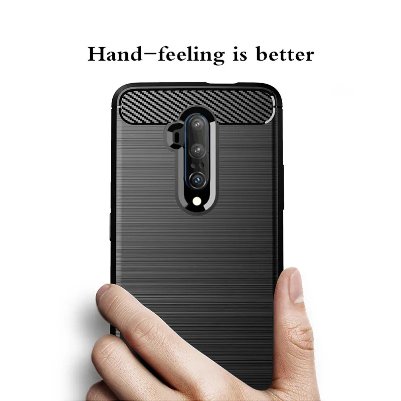10pcs/lot Brushed Carbon Fiber Soft Bumper Back Cover Case For Oneplus 5 5T 6 6T For One Plus 7 7T Pro