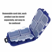 5 pcs 10 Compartments Fishing Lure Boxes Bait Storage Case Fishing Tackle Storage Trays Hooks Organizer Waterproof Accessory