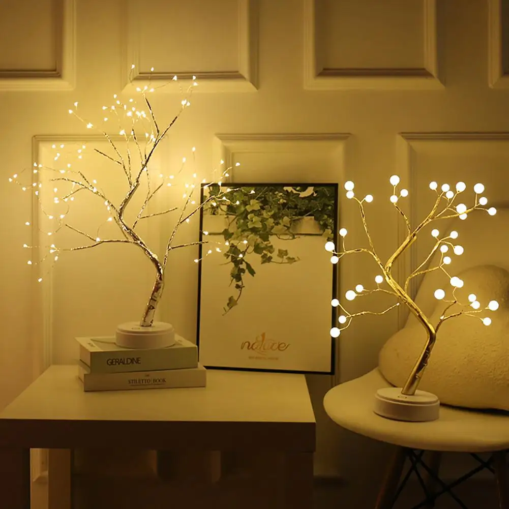 

HobbyLane Touch Screen Simulate Cherry Tree Shape Night Light for Bedroom Study Decoration Living Room Decoration Table Lamp