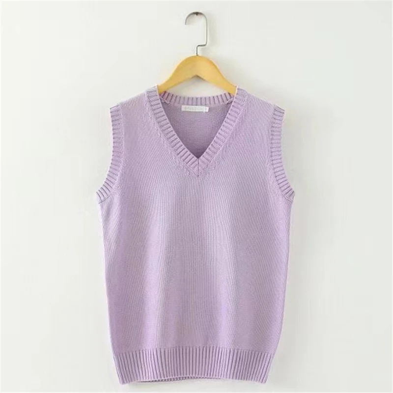 New Uniform Knitted Vest Japanese Campus Man And Women Students Uniform Sweater Vest Jk Girls Boy High School Clothes Cotton XXL