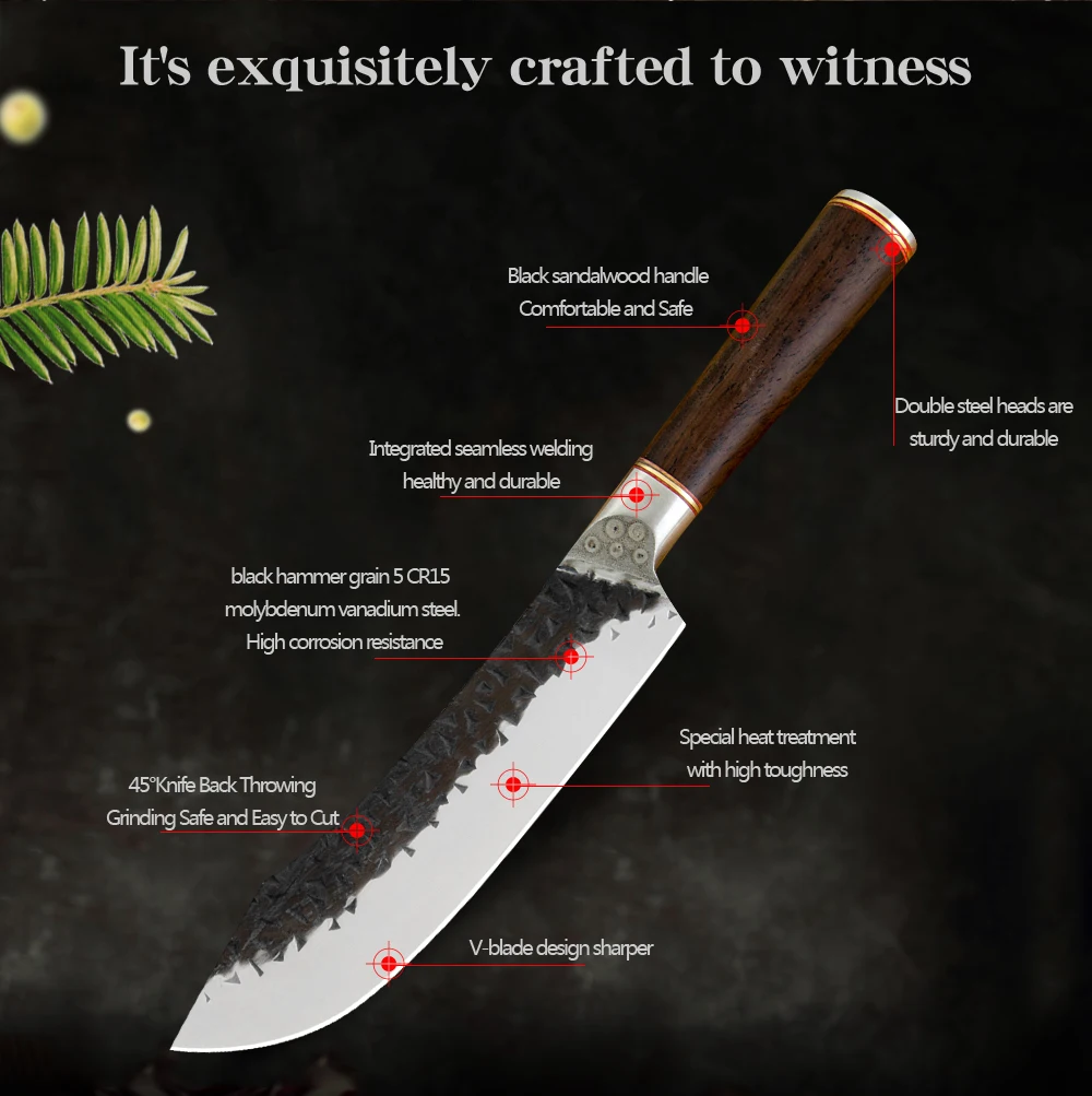 CBXG10421钼钒钢圆形黑檀木柄6.5寸发黑锤纹钢头小切肉刀5cr15英_03