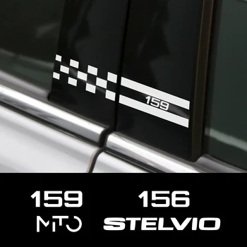 

2PCS For Alfa Romeo Giulia Giulietta 159 156 MITO Stelvio 147 Sportiva Car B Pillar Stickers port DIY Decoration Car Accessories