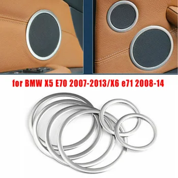 

Stainless Steel Speaker Ring Cover 6 pcs Trim Decor High quality Durable