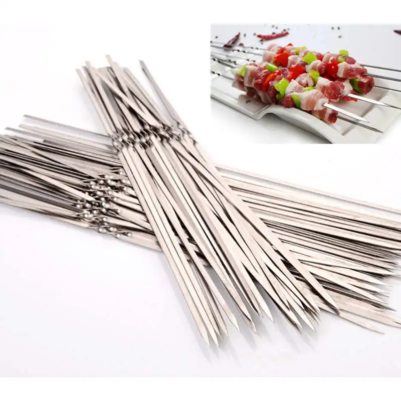 Barbecue Needle Stainless Steel Skewers Cooking Tools Picnic Camping Supplies RU 