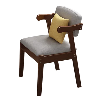 

Nordic Solid Wood Oxhorn Chair, Office Leisure Backrest Conference Chair Family Dining Chair