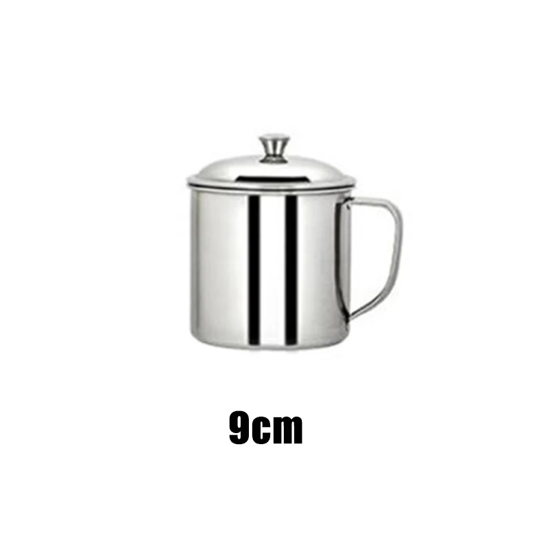 9cm 450ml Home Stainless Steel Cup Mug Drinking Coffee Beer Picnic Camping Travel Kitchen - Color: 9cm 450ml