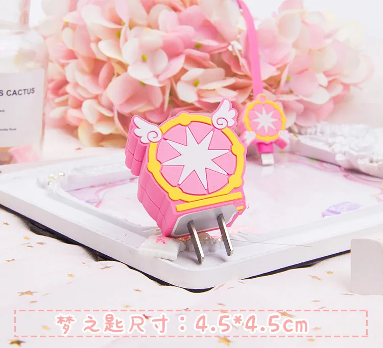 Аниме Sailor Moon Card Captor Sakura cosplay Cartoon мобильный телефон линия передачи данных usb зарядный кабель подарок