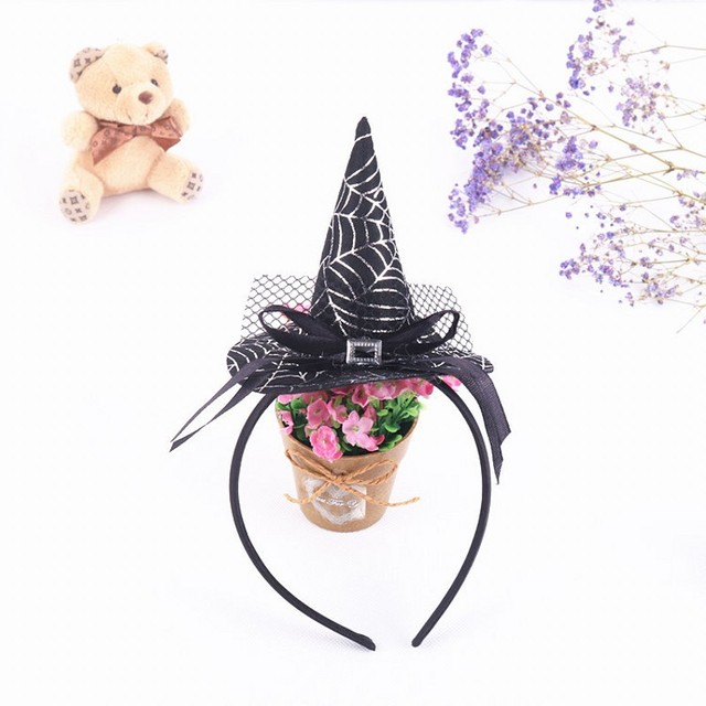 Hair Hoop Halloween Festival Party Skull Headband Spider Web Witch Pumpkin Hat Ghost Performance Props Hair Accessories