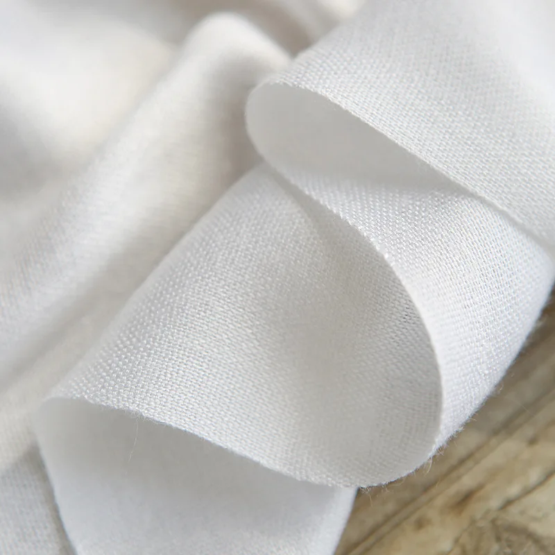Women Pure White Cotton Scarf Tassel Shawls Lady Kerchief Scarf Hijabs for DIY Dyeing Embroidery Painting 60*170cm 2