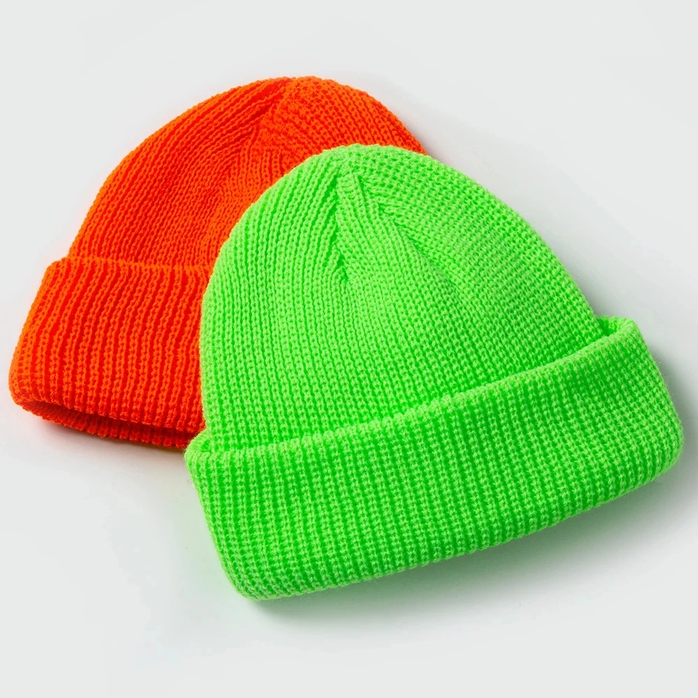 Fashion Hip Hop Beanie Knitted Hat Men Skullcap Women Winter Warm Brimless Baggy Melon Cap Cuff Docker Fisherman Beanies Hats