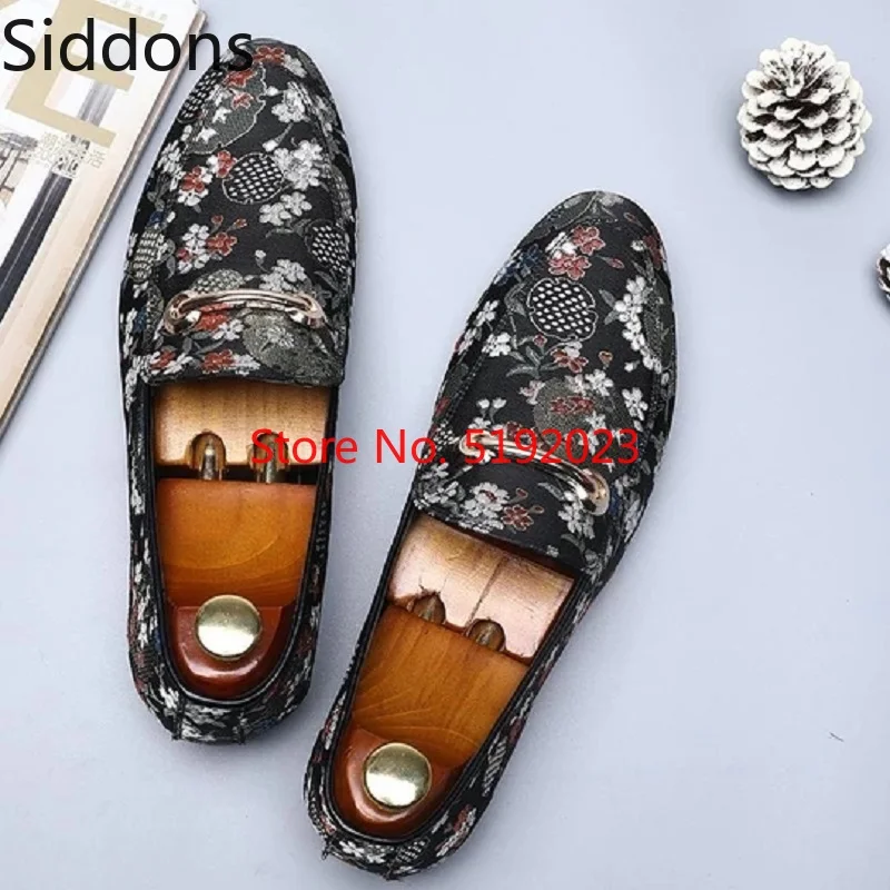 

Winter Fashion Luxury Embroidery Style Handmade Male Casual Shoes Brand Fashion Leisure Mens Loafer Zapatos De Hombre D174