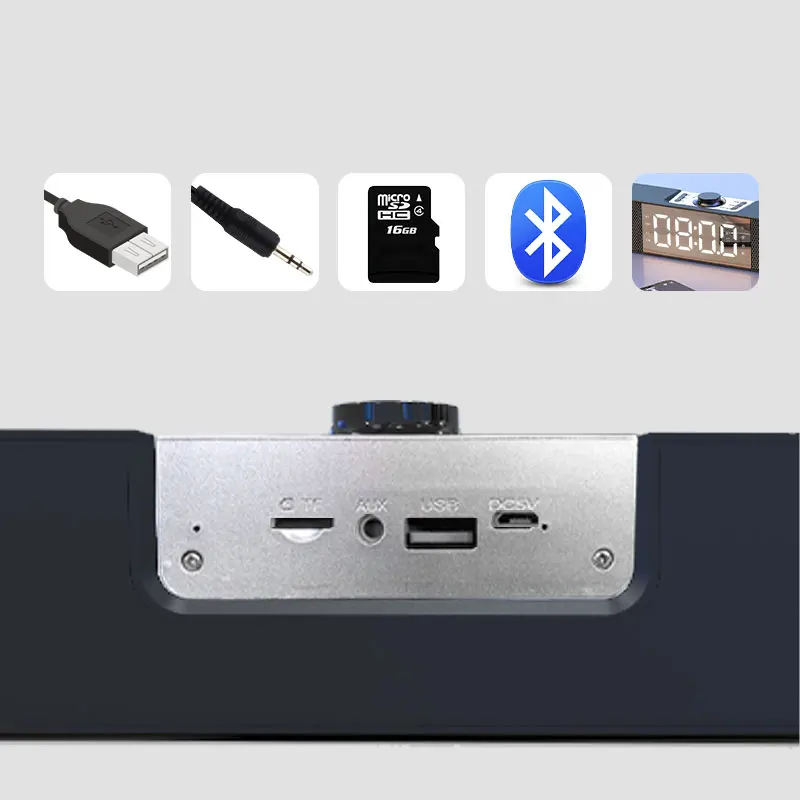 

2020 New Private Model Bluetooth Card Clock Speaker Amplifier Mirror Gift