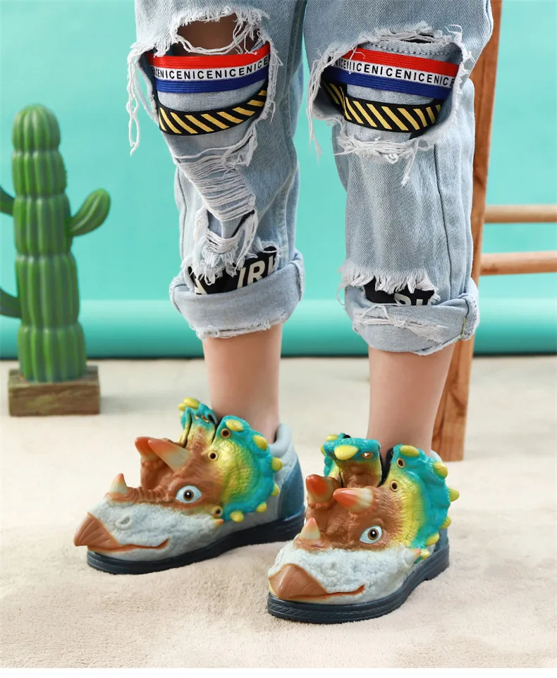 2019 Brand Kids Shoes Boys Creative Dinosaurs children Sneakers Baby Boy Sport Sneakers 3D waterproof Kids Shoes For Girls Size 25-30 (8)