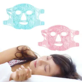 

1PC Cold Gel Face Mask Ice Compress Blue Full Face Care Tools Pad Fatigue Cold Pack With Relief Relaxation Cooling Mask D8A5