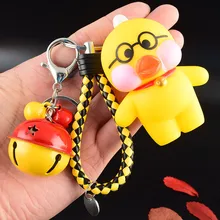 Креативный мультфильм гиалуроновой кислоты онлайн знаменитостей брелок утка кукла пары сумка брелки для ключей оптом