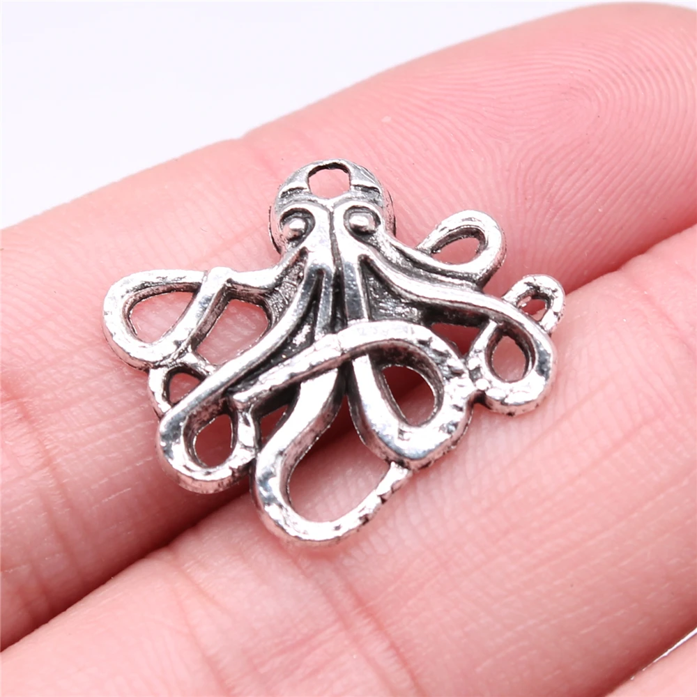 WYSIWYG 10pcs 23x20mm Pendant Small Octopus Small Octopus Charm wysiwyg-10pcs-23x20mm-pendant-small-octopus-small-octopus-charm