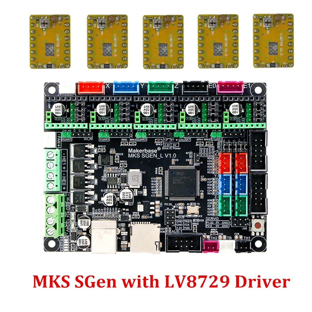 MKS SGen L 32Bit ARM smootieboard совместимый Marlin2.0 smootieware для LV8729 TMC2208 TMC2130 драйвер SKR V1.3
