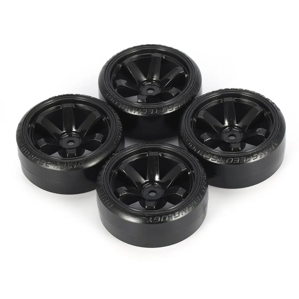 

4Pcs RC Drifting Car Tire Set Hard Plastic Hard Tyre Set for Traxxas HSP Tamiya HPI On-road Vehicle Drifting RC Car Toys Parts