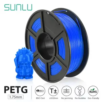 

SUNLU 3D Printer Filament PETG 1.75mm 1KG With Spool Plastic Petg Filament 100% No Bubble
